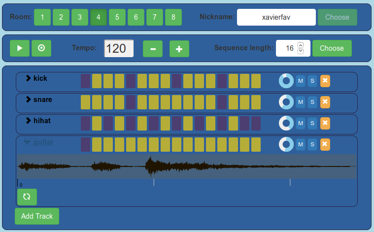 Multi Web Audio Sequencer screenshot